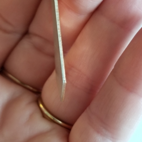 Relisted -Vintage letter B pendant copper silver tone engraved alphabet - Picture 6 of 11